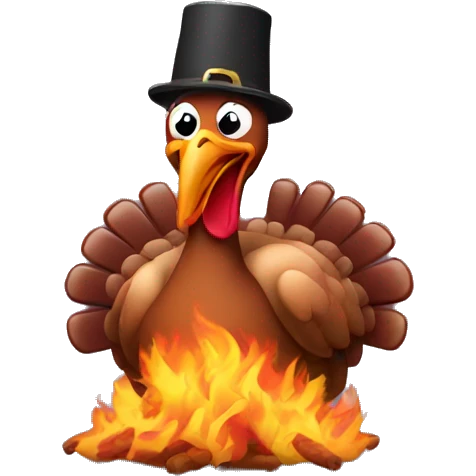 Flamin turkey emoji