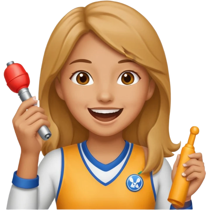 cheering girl whistle  emoji