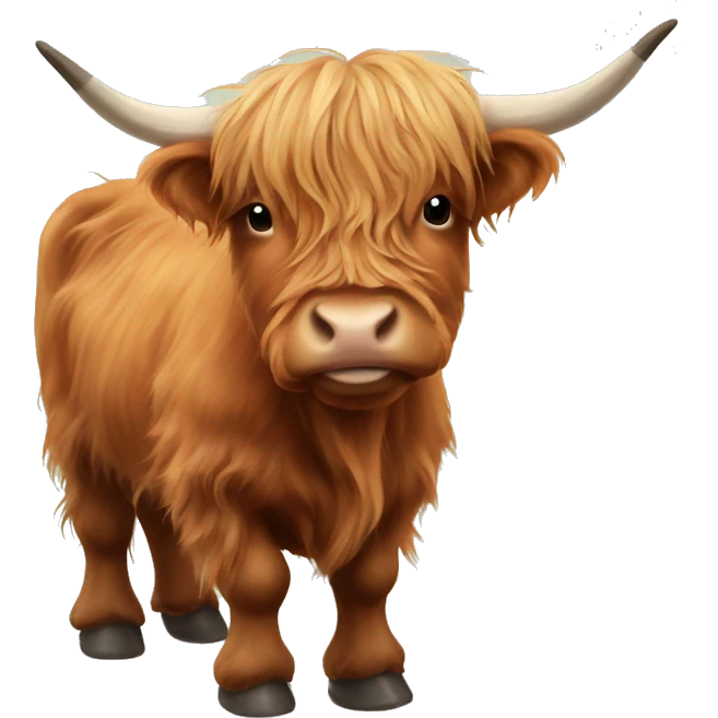 Mini highland cow emoji