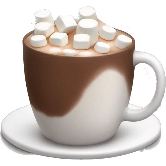 Hot chocolate with marshmallows  emoji