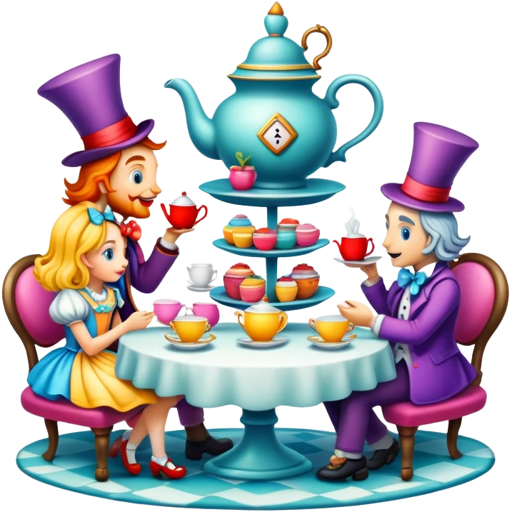 Mad tea party in wonderland emoji