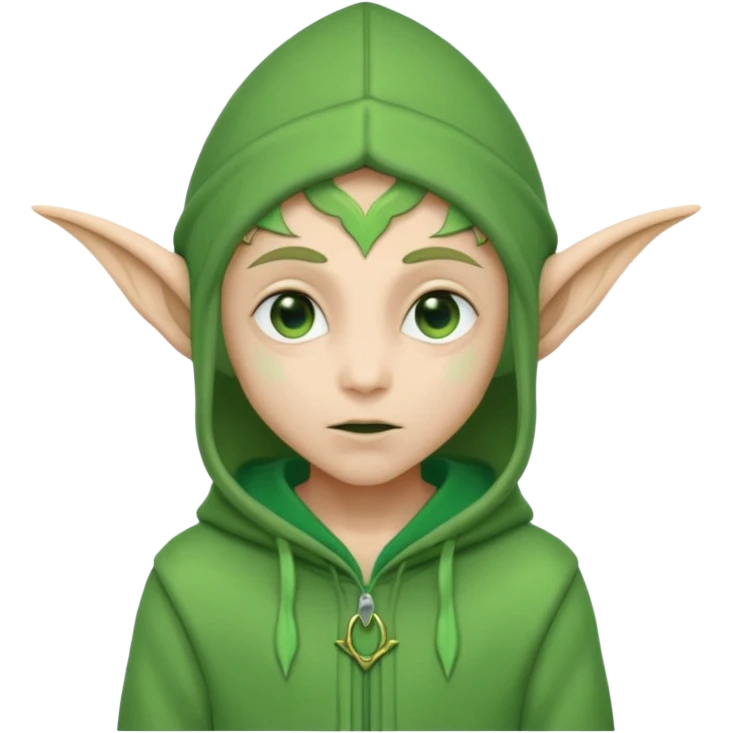 Aliens Green, hoodie, elf ears emoji