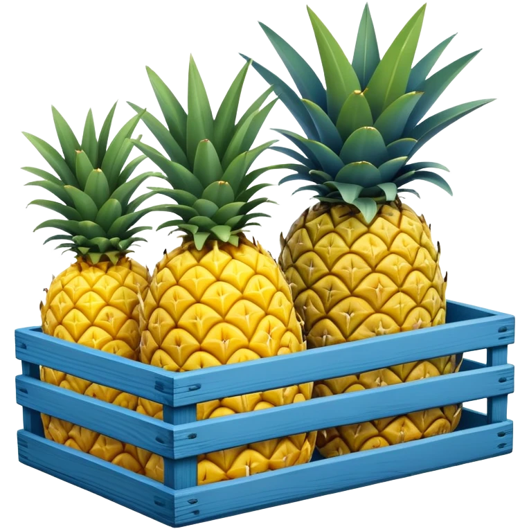 pineapples in a blue crate emoji