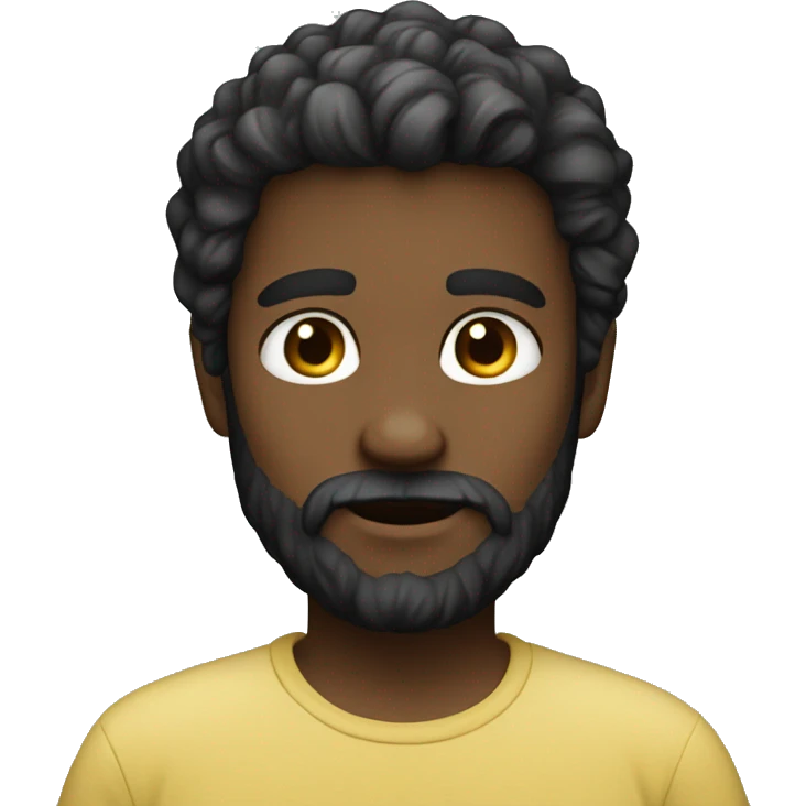 casual gaze of a bearded boy fruity emoji