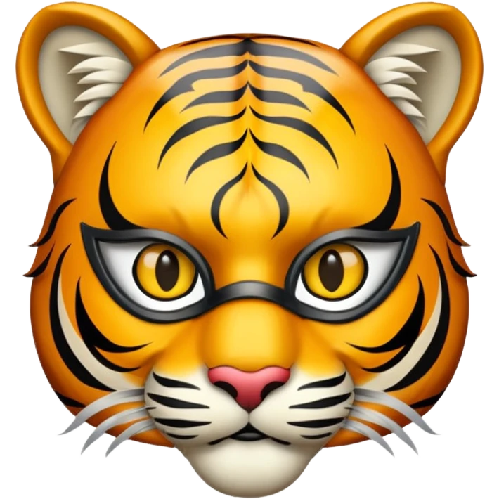 tiger with masquerade mask emoji