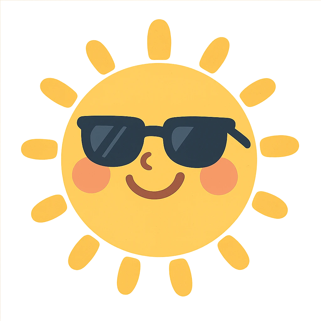 smiling sun with sunglasses emoji