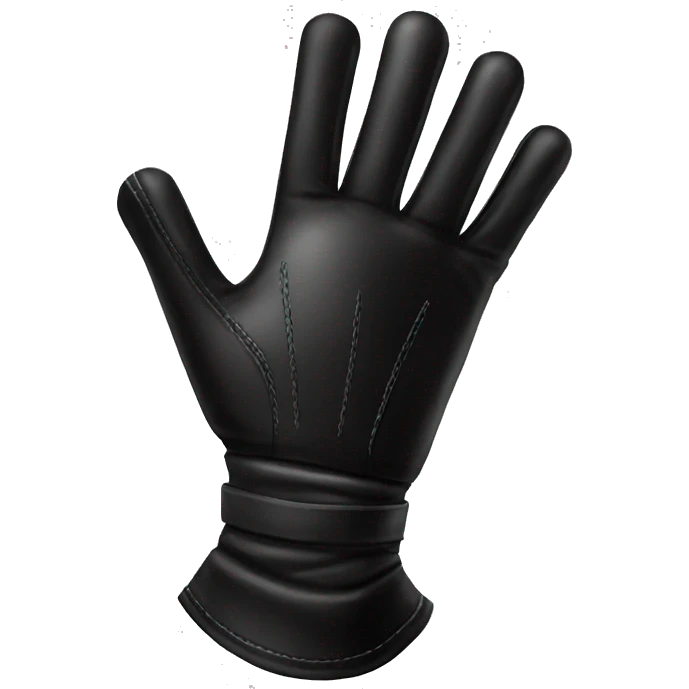 Black leather opera gloves emoji