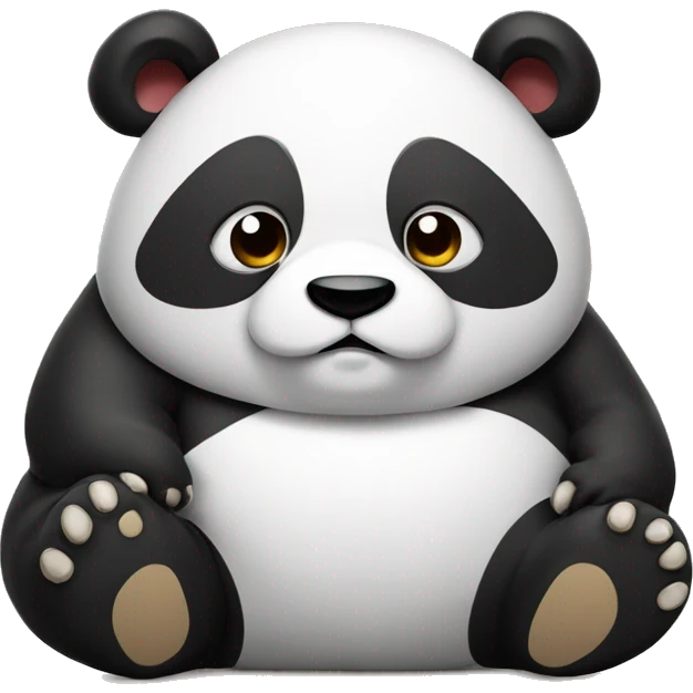 A chubby panda with a NOO sign  emoji