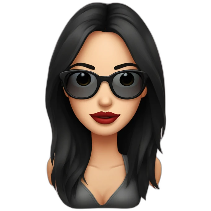 Megan Fox con lentes y abraza un perro emoji