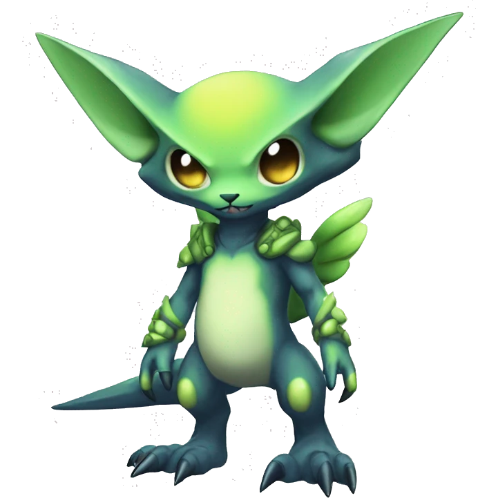 cute cool edgy ethereal alien punk Digimon-Fakemon-animal full body emoji