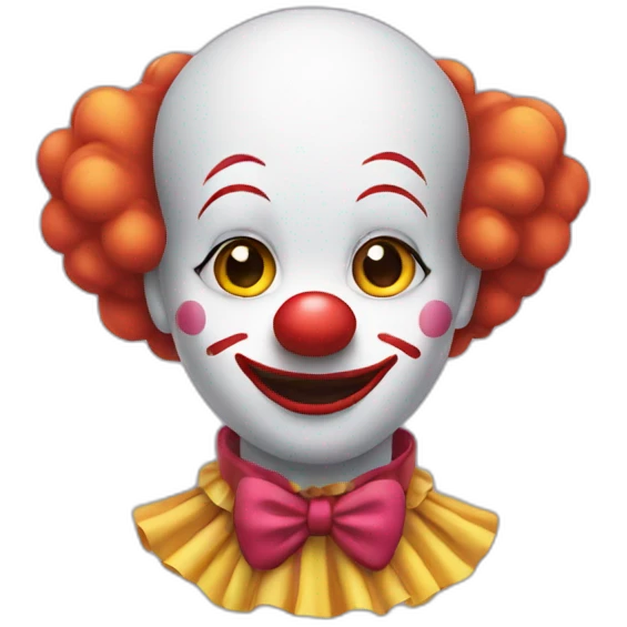shy clown in love  emoji