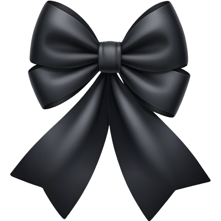 single black bow emoji
