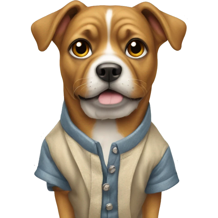 A dog in clothes emoji