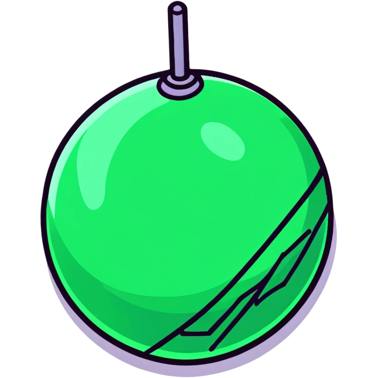 slime disco ball, cartoon sticker style, vibrant colors emoji