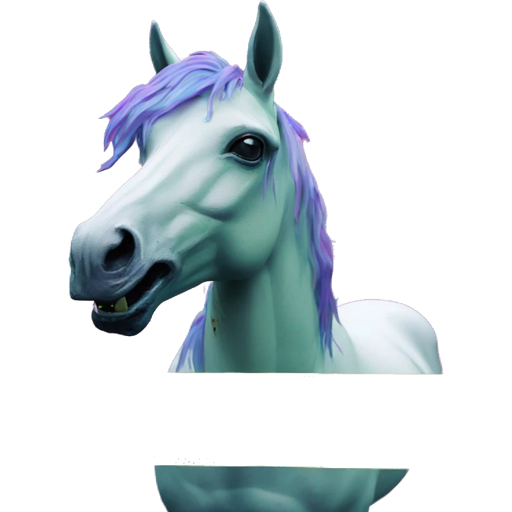 .Zombie_ Vaporwave black holographic oilslick zombie unicorn yellow caution tape graffiti Pegasus  emoji
