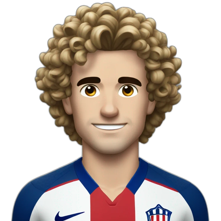 Griezmann cheveux bouclés emoji