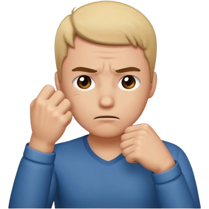 Fist to forehead disappointed emoji
