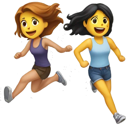 girl chasing a guy that she likes emoji