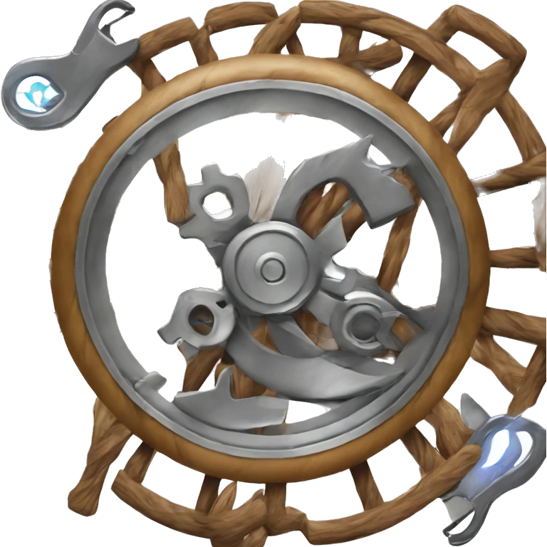 to me an emeji whose tools are the lightning and the wheel emoji