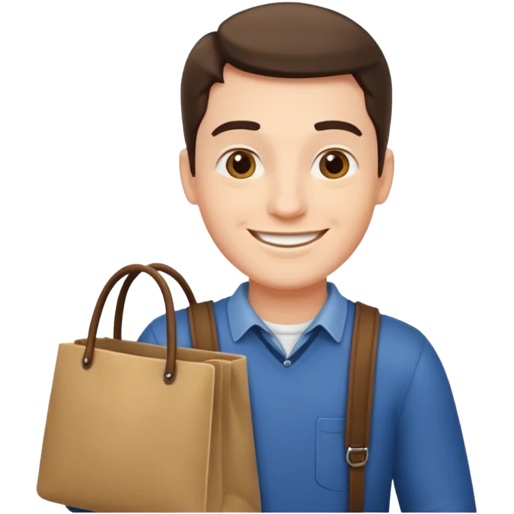 man with bag emoji