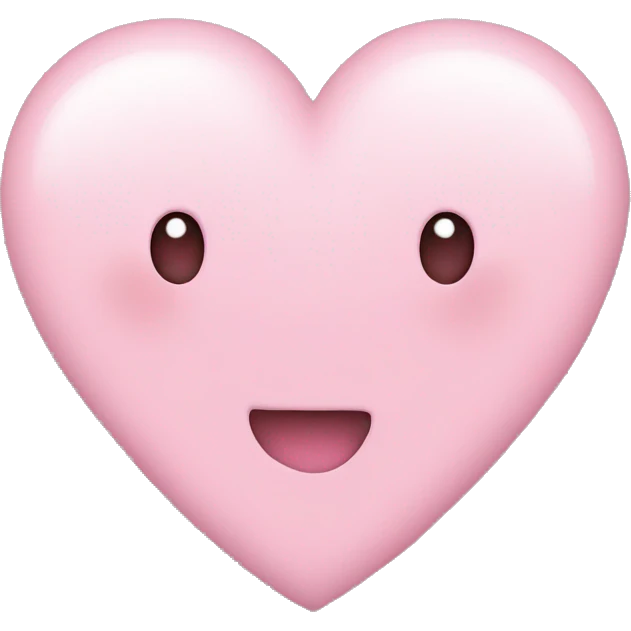 Soft pink heart emoji