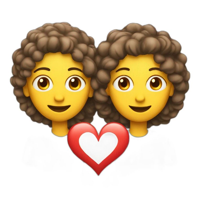 Coeur avec deux personnes emoji