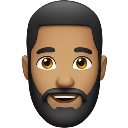 mixed race with a black beard emoji