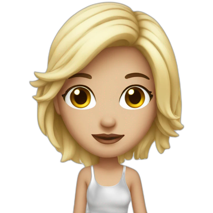 sexy girl white emoji