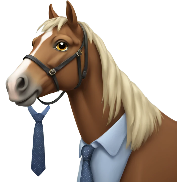 A Horse Wearing A Tie emoji
