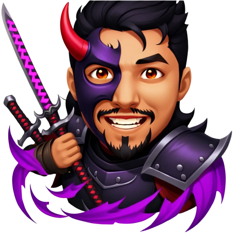 Demon-Horned Warrior emoji