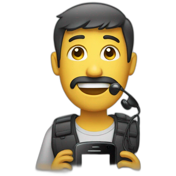 Mesii au téléphone  emoji