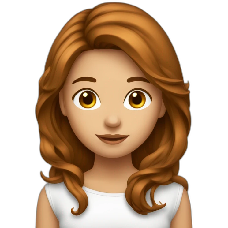 Fille cheuveux long marron emoji