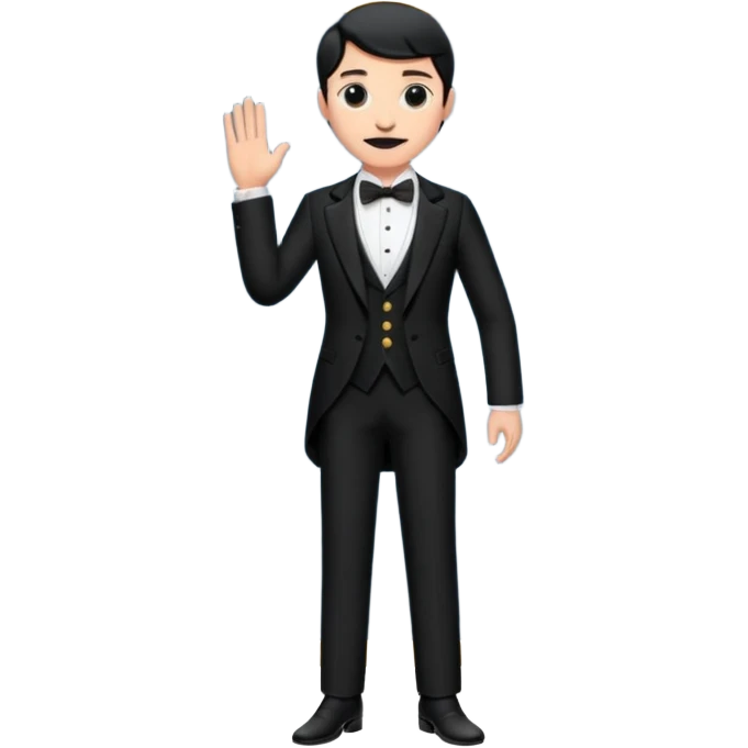 presenter on theater stage, whole body emoji