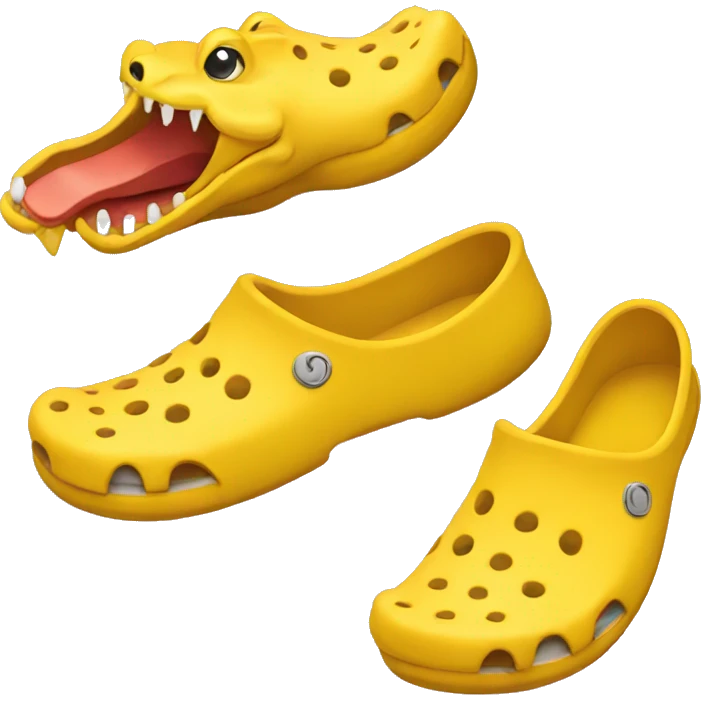 Yellow crocs emoji