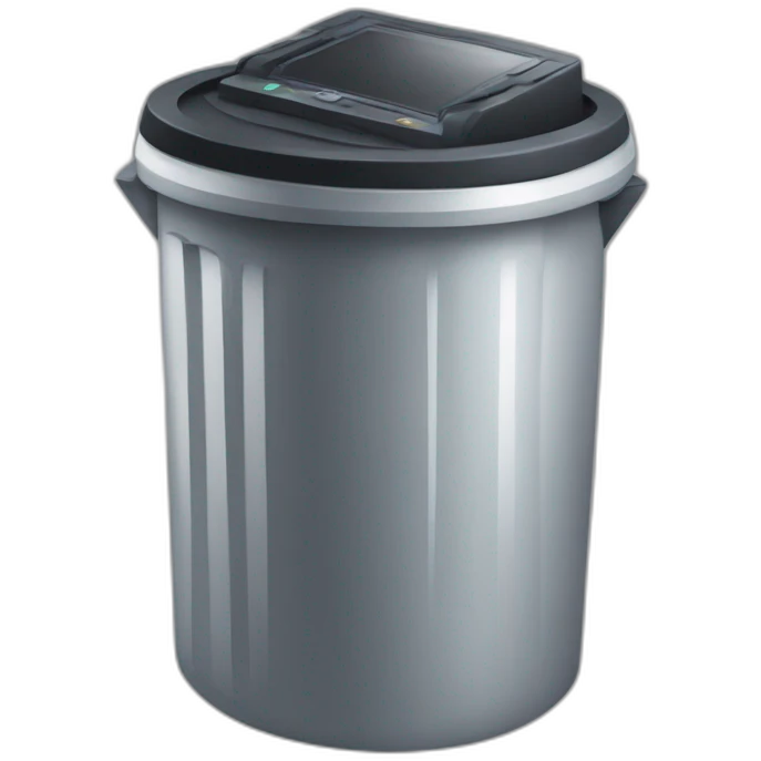 a trashcan with a controller in it emoji