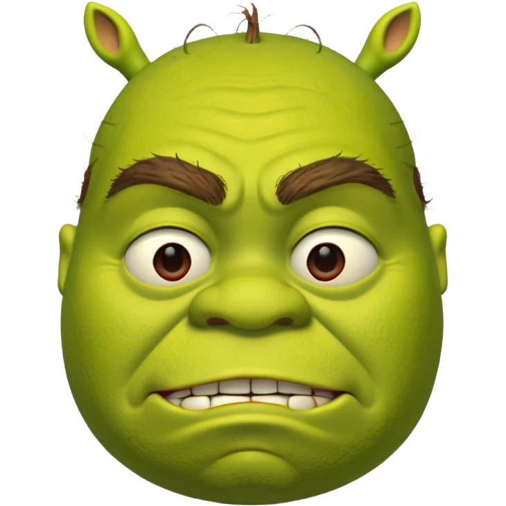 a shrek emoticon made from periods emoji