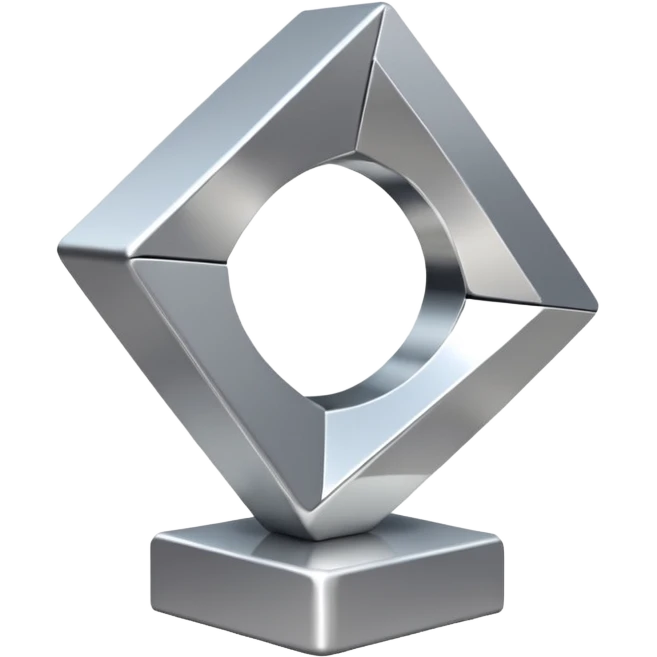 A modern abstract sculpture emoji