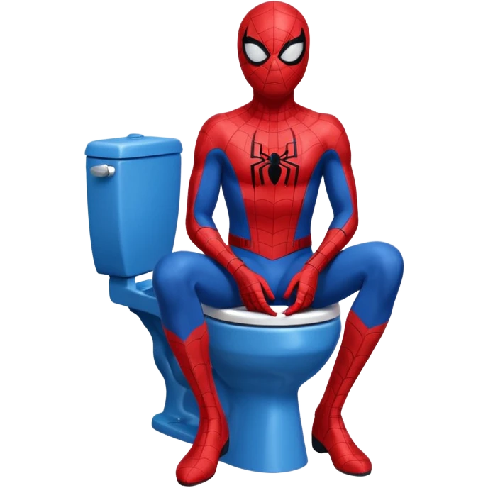 Spider-Man on toilet emoji