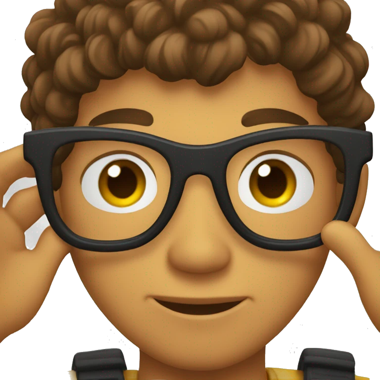 glasses on solo boy's back emoji