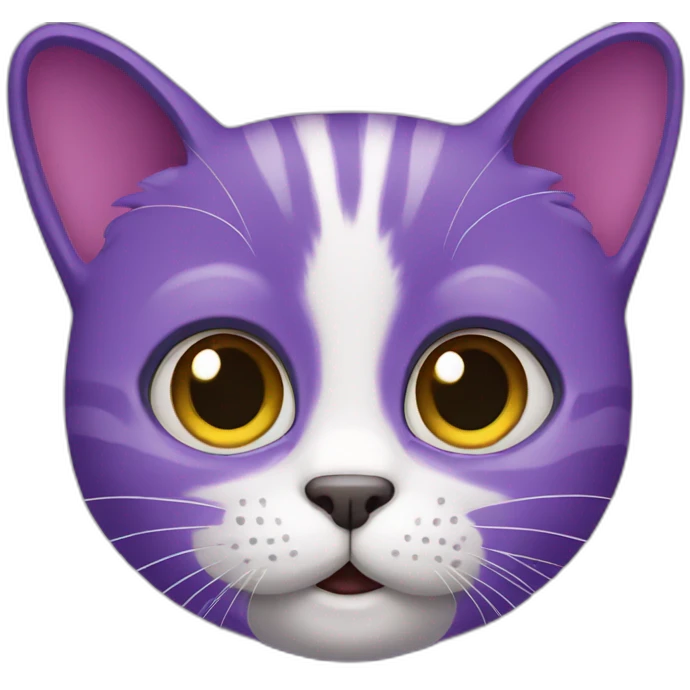 Purple curious cat emoji