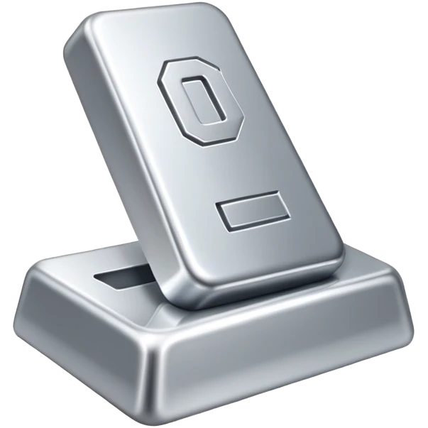 silver ingot shiny emoji