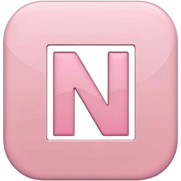 Netflix aesthetic "N" logo in pastel pink emoji