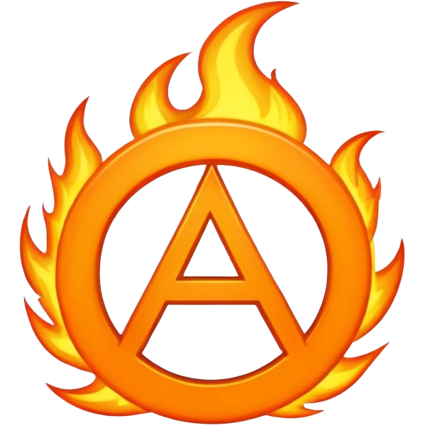 Flaming Anarchy Symbol emoji