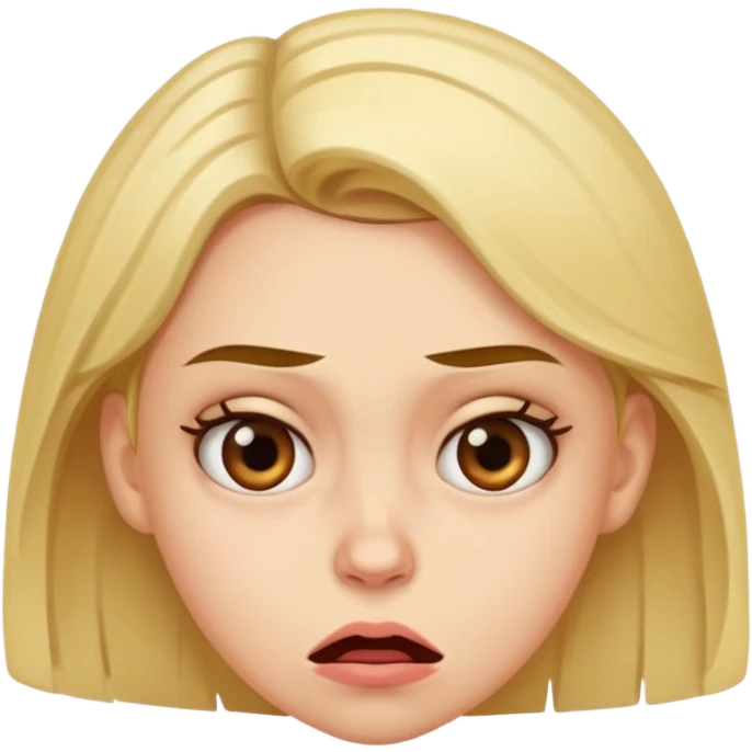 girl making a disgust face  emoji