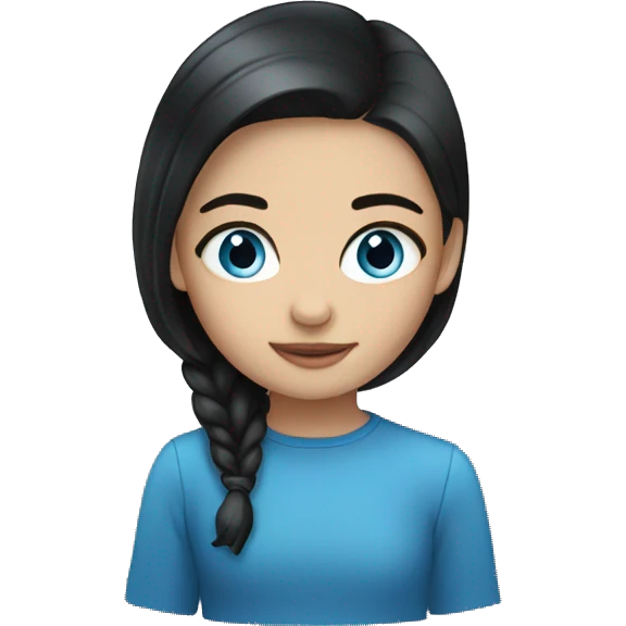 girl with blue eyes and dark hair emoji