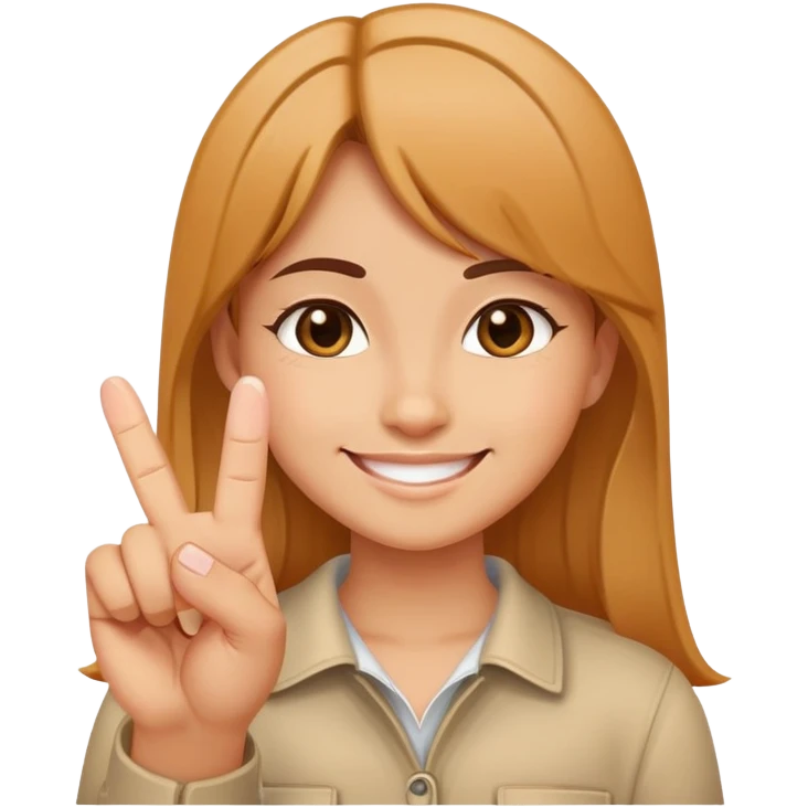 girl sticking middle finger up with a smile emoji