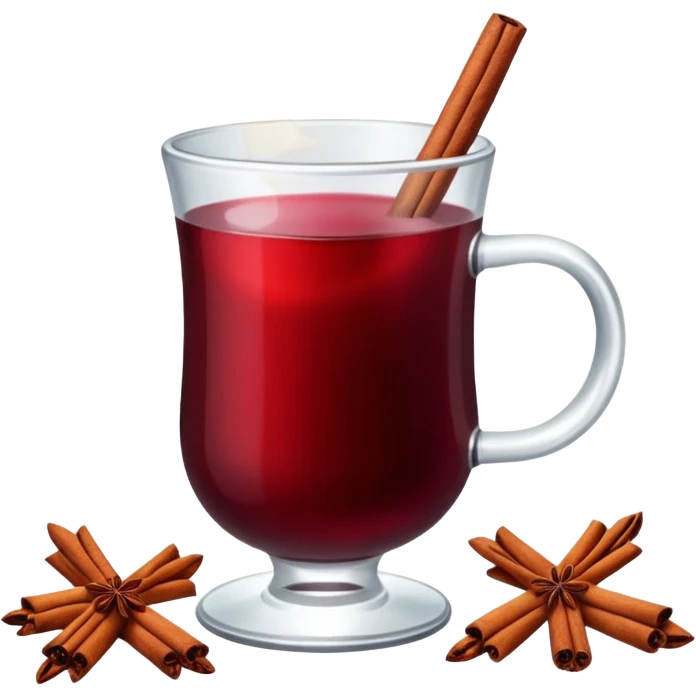 mulled wine in glass cup without straw emoji