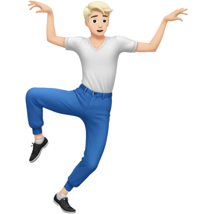 man weirdly dancing in an abnormal way emoji