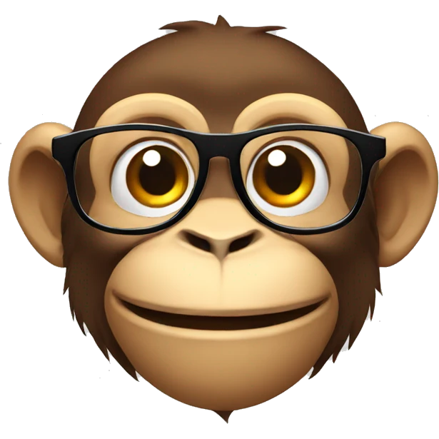 smiling monkey with glasses emoji