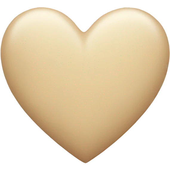 Beige heart emoji